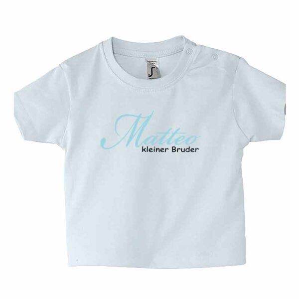 Kleiner Bruder mit Name Kinder T-Shirt