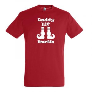Daddy Elf mit Name T-Shirt