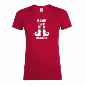 Aunt Elf mit Name T-Shirt