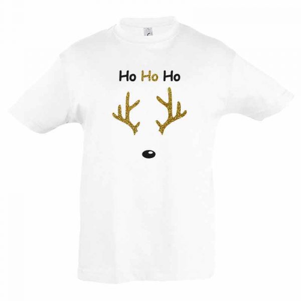 Ho Ho Ho Rentier Kinder T-Shirt