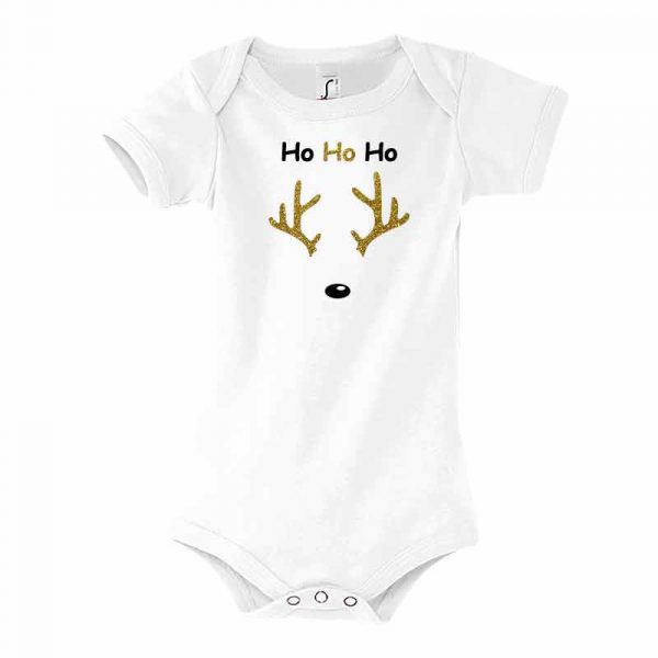 Ho Ho Ho Rentier Kurzarm-Body