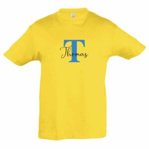 Name mit Initiale Kinder T-Shirt