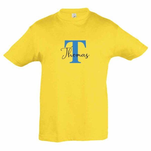 Name mit Initiale Kinder T-Shirt