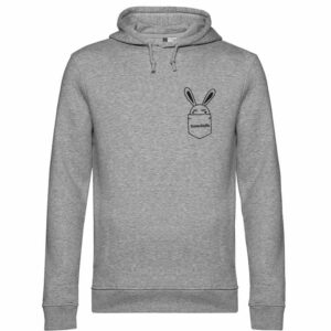 Häschen in Brusttasche mit Name Hoodie