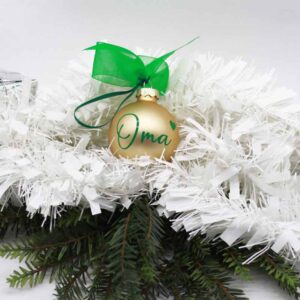 Christbaumkugel mit Name